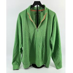 Orvis‎ Quarter Zip Pullover Sweater Casual Comfy Green Mens Size M